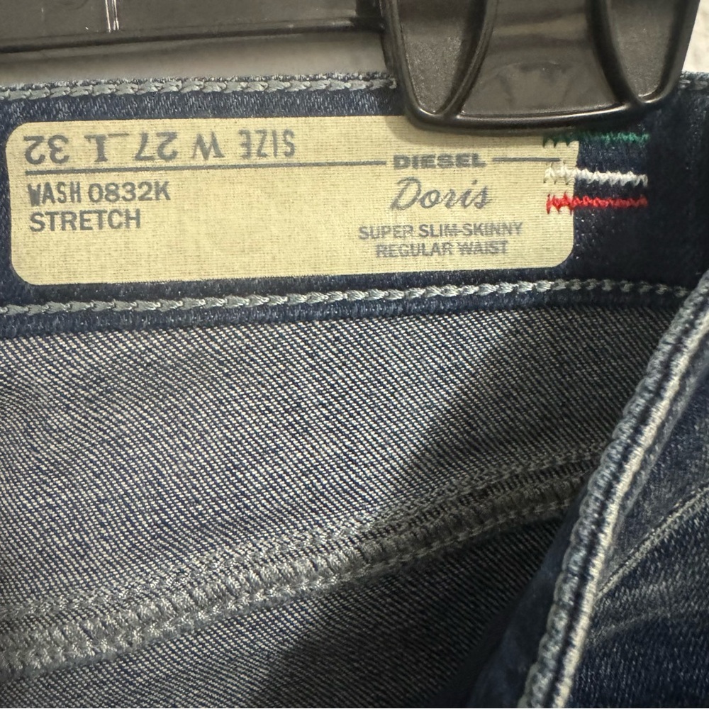 DIESEL Dark Wash Doris 0832K Super Skinny Jeans. Size Women’s W 27 L 32 - Picture 10 of 16
